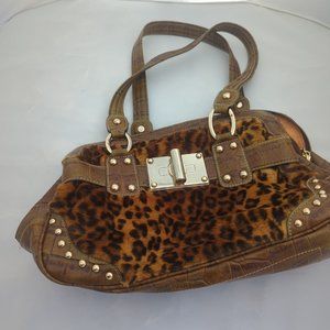 Kathy Van Zeeland bag faux cheetah  bag